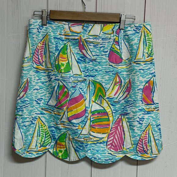 Lilly Pulitzer Dresses & Skirts - Lilly Pulitzer Lynnie Skirt You Gotta Regatta, Size 8, Excellent Condition!